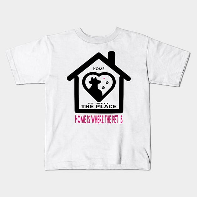 Pet's Heart Home - National Pet Day Kids T-Shirt by maknatess
